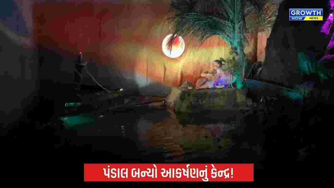 Vadodaraના વાડીમાં બાપ્પાની અનોખી બીચ થીમ, દરિયાકિનારે રજાની મજા માણતા જોવા મળ્યા ગણેશજી