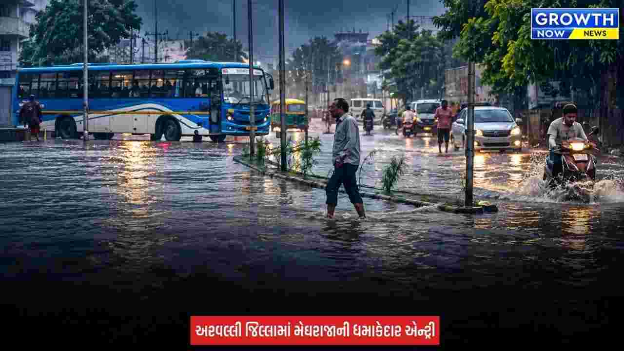 Arvalli Rain : મોડાસામાં મેઘો મુશળધાર, બે કલાકમાં અઢી ઇંચ વરસાદથી બસપોર્ટ અને નીચાણવાળા વિસ્તારમાં પાણી ભરાયા