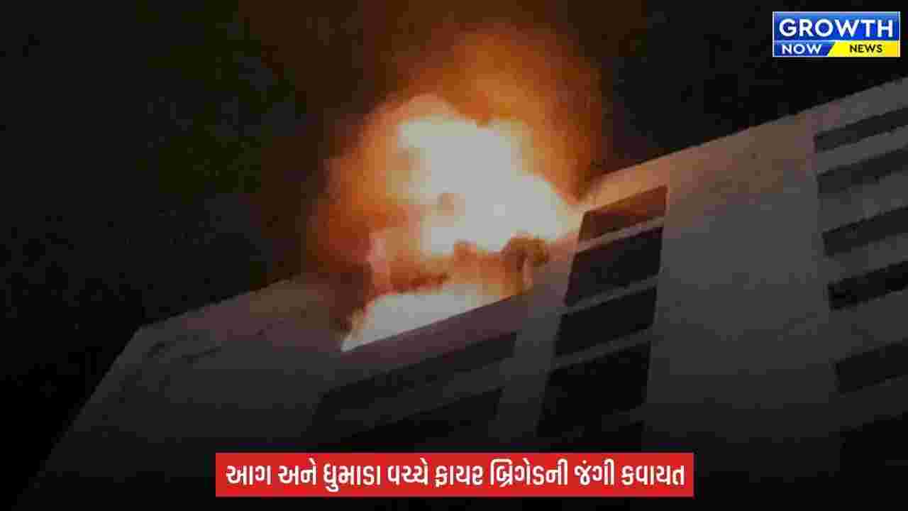 Surat ના સારોલીમાં મોડી રાત્રે ભીષણ આગ, શ્યામ સંગિની ટેક્સટાઇલ માર્કેટમાં મચી અફરાતફરી