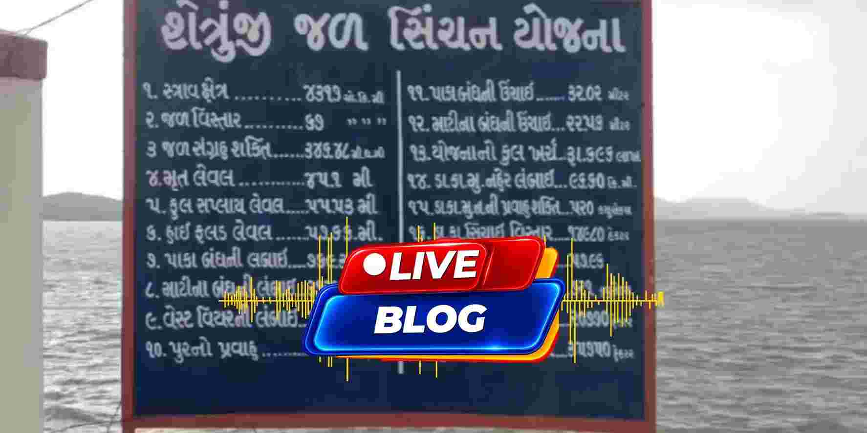 Gujarat Latest News Live : ભાવનગર: શેત્રુંજી ડેમ 100% ભરાયો, 20 દરવાજા ખોલી 4,800 ક્યુસેક પાણી છોડાયું