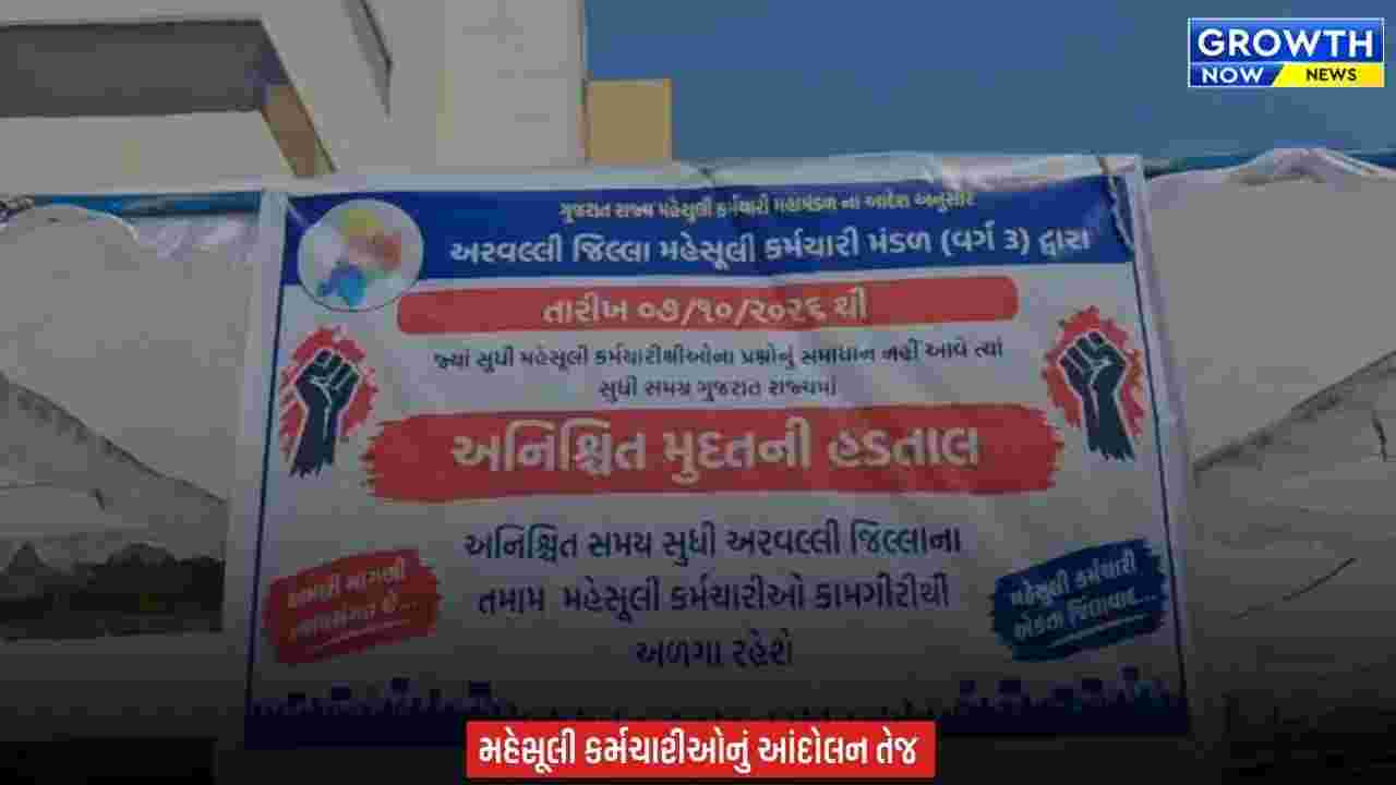 Arvalli News : અરવલ્લીમાં મહેસૂલી કર્મચારીઓના ધરણા, 14 પડતર માગણીઓને લઈ હડતાળ યથાવત