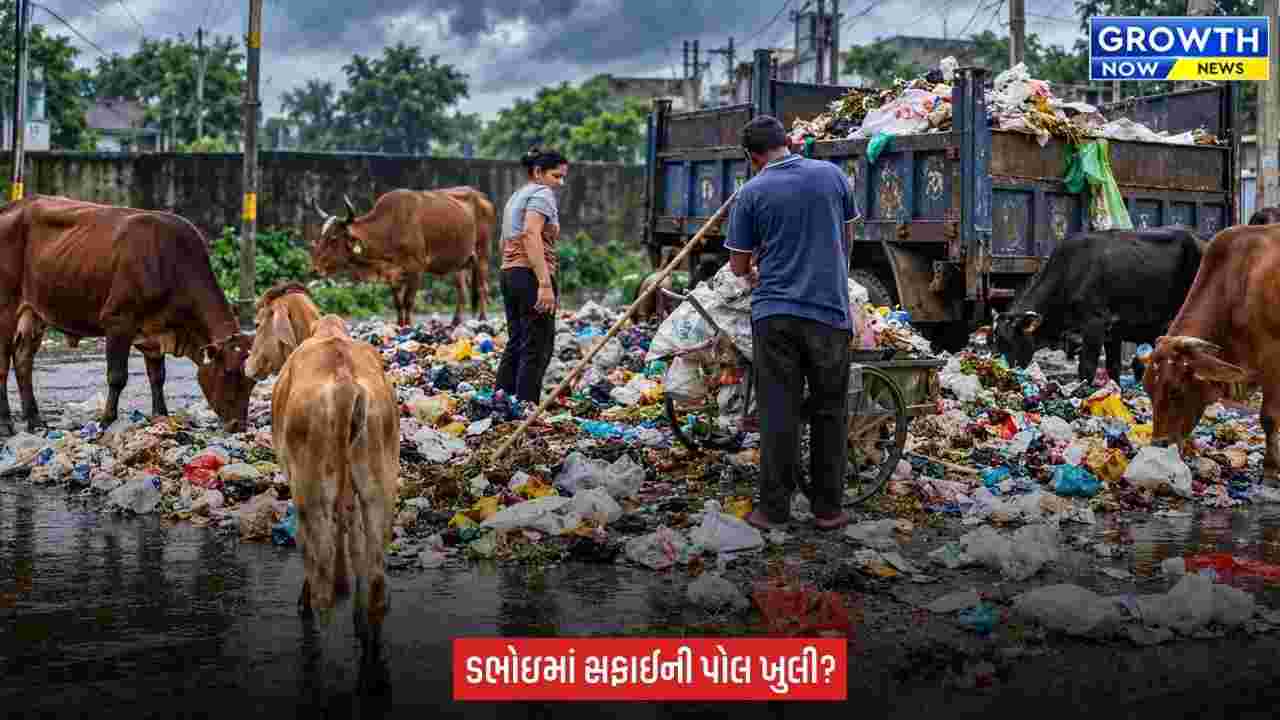 Dabhoi સ્વચ્છ ની વાતો વચ્ચે ગંદકીના ઢગલા! પાલિકાને પ્રાદેશિક કમિશનરની નોટિસ, રહેણાંક વિસ્તારોમાં ગંદકીના ઢગ