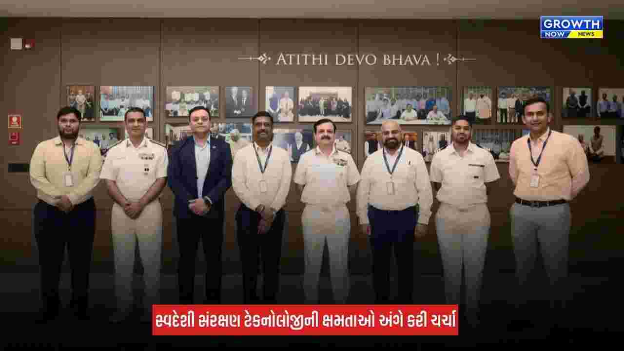 Ahmedabad: SRK Techtronicsની અદ્યતન ઈલેક્ટ્રોનિક્સ મેન્યુફેક્ચરિંગ ફેસિલિટીની પશ્ચિમ નૌકાદળ કમાન્ડના વડાએ મુલાકાત લીધી