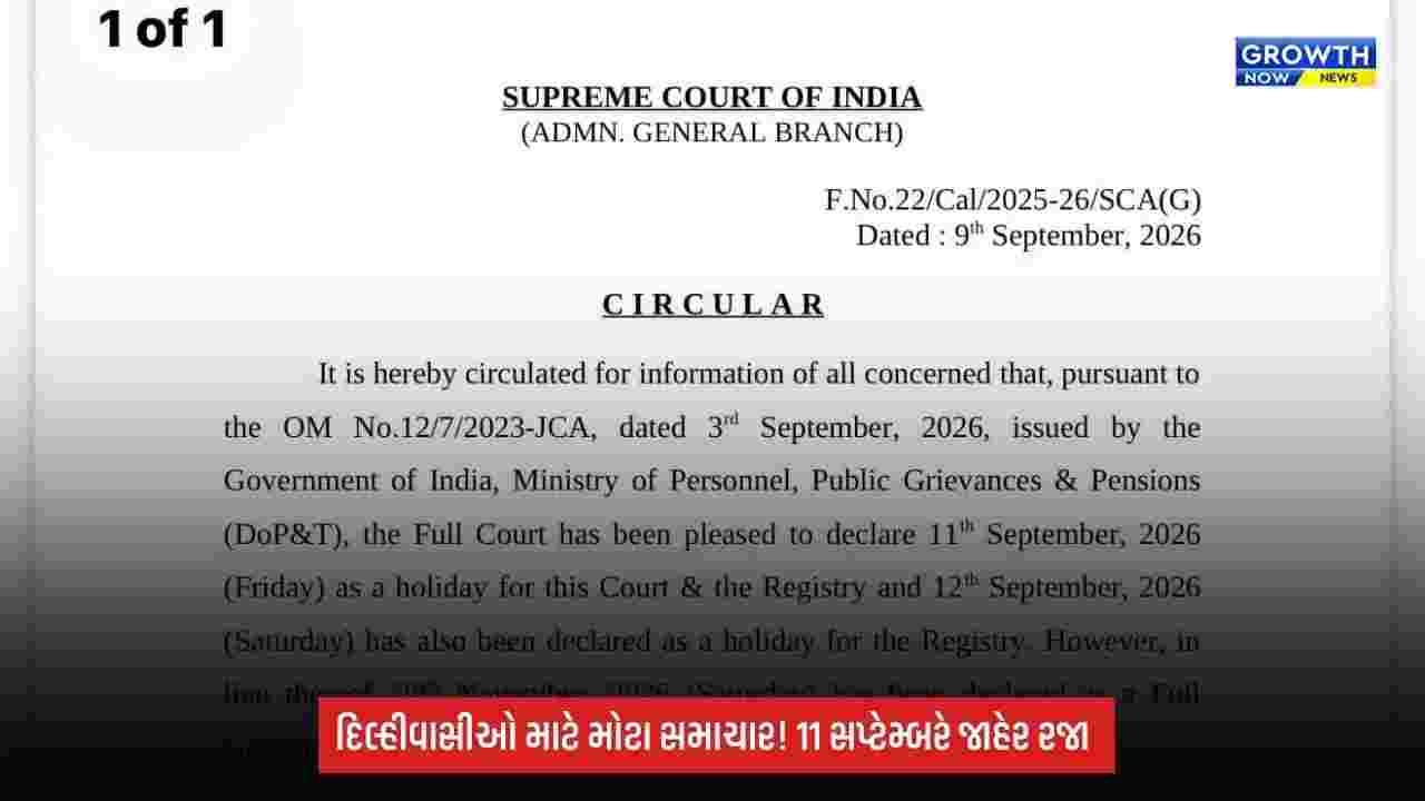 Delhi Holiday: 11 સપ્ટેમ્બરે સરકારી કચેરીઓમાં રજા, BRICS સમિટને કારણે લેવાયો મોટો નિર્ણય