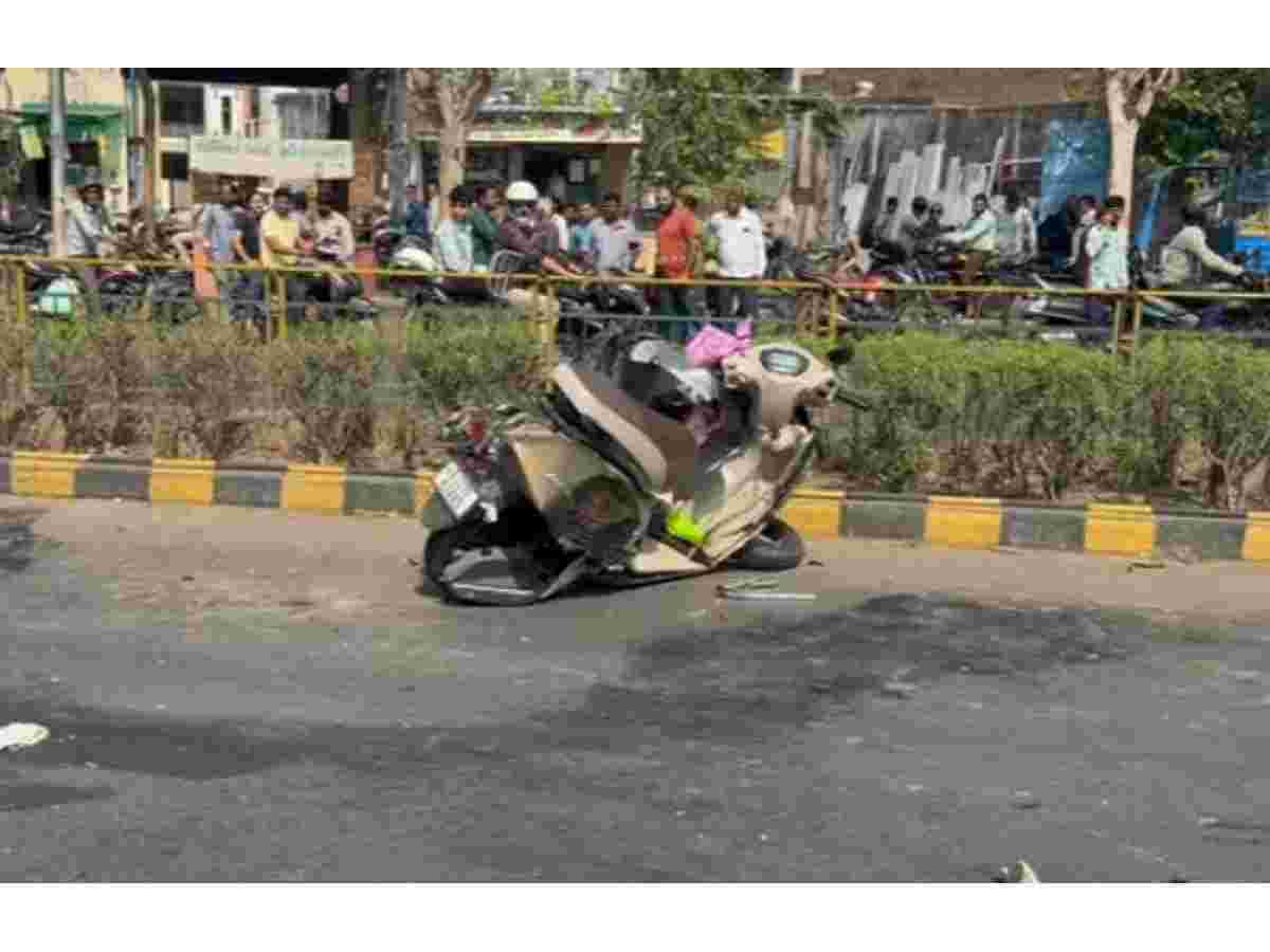 અમદાવાદમાં BRTS ટ્રેક પર ભયાનક અકસ્માત: મોપેડ ચાલકનું ઘટનાસ્થળે મોત