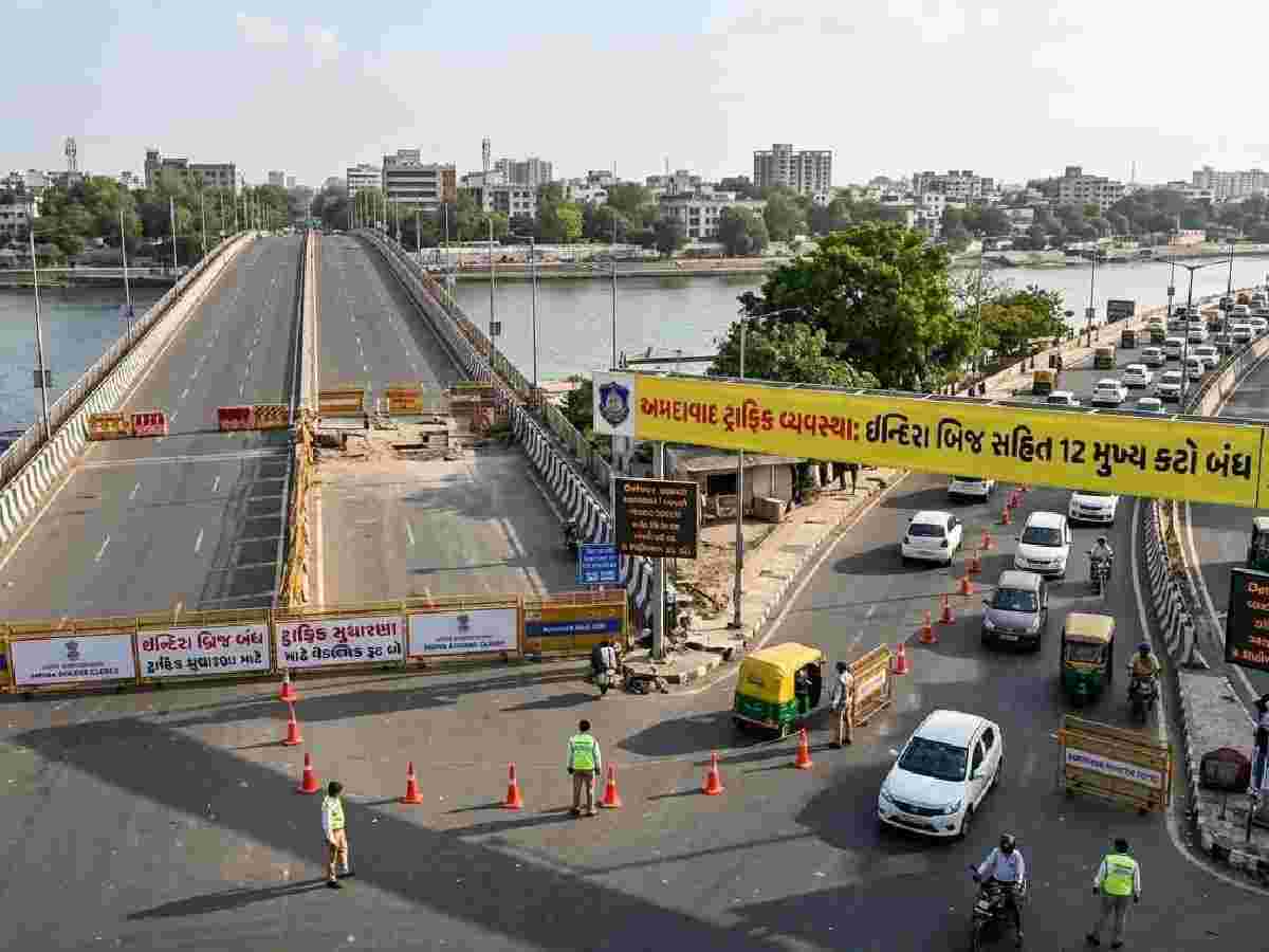 અમદાવાદમાં ટ્રાફિક સુધારવા ઈન્દિરા બ્રિજ સહિત 12 કટો બંધ