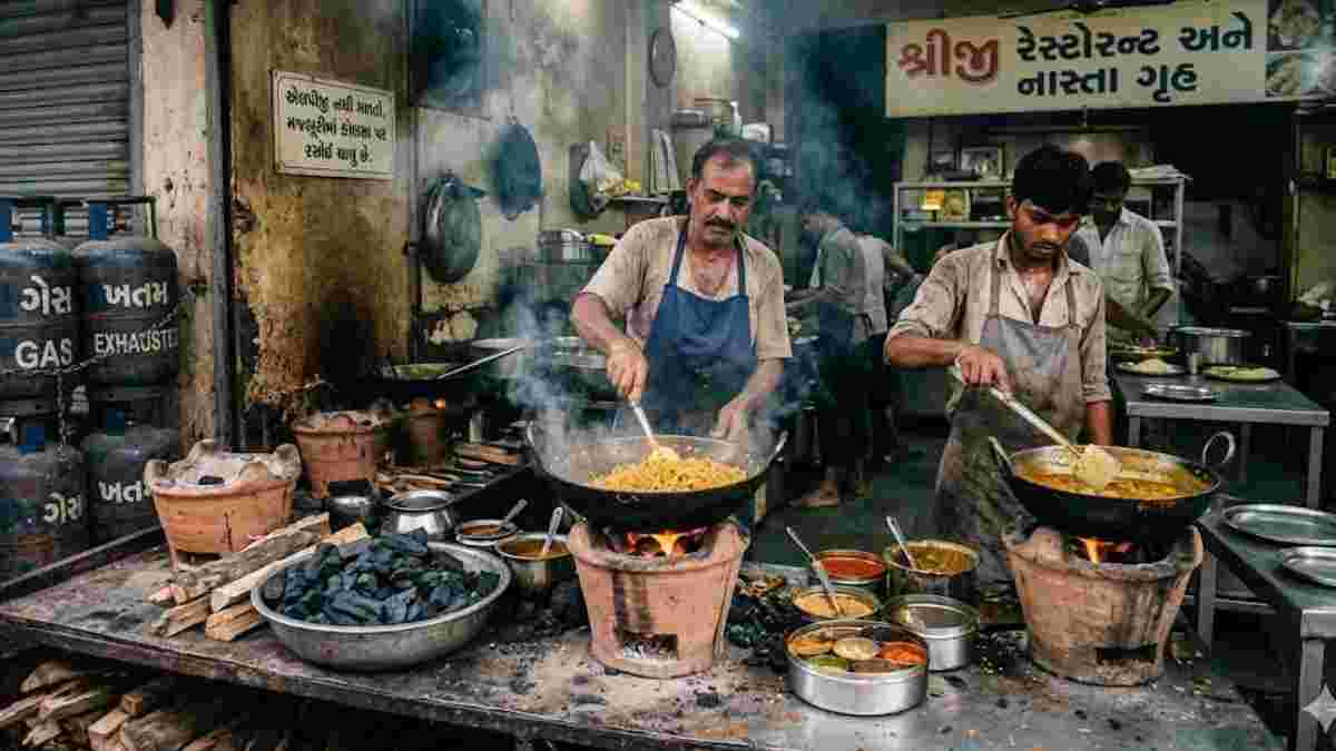 એલપીજી ન મળતાં સુરતના કેટલીક રેસ્ટોરન્ટ સંચાલકો હવે કોલસા પર રસોઈ કરવા મજબૂર