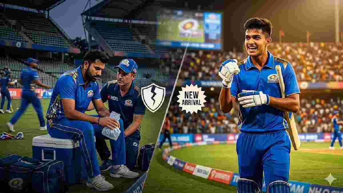 IPL 2026માં મુંબઈ ઈન્ડિયન્સને મોટો ઝટકો: સ્પિન ઓલરાઉન્ડર OUT, 21 વર્ષીય ખેલાડી IN