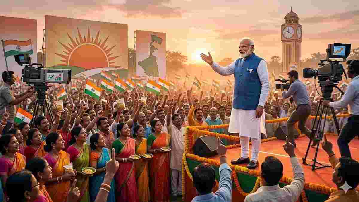 બંગાળમાં રેકોર્ડ મતદાન અંગે પીએમ મોદીએ મોટું નિવેદન: બમ્પર વોટિંગનો અર્થ શું છે તે જણાવ્યું