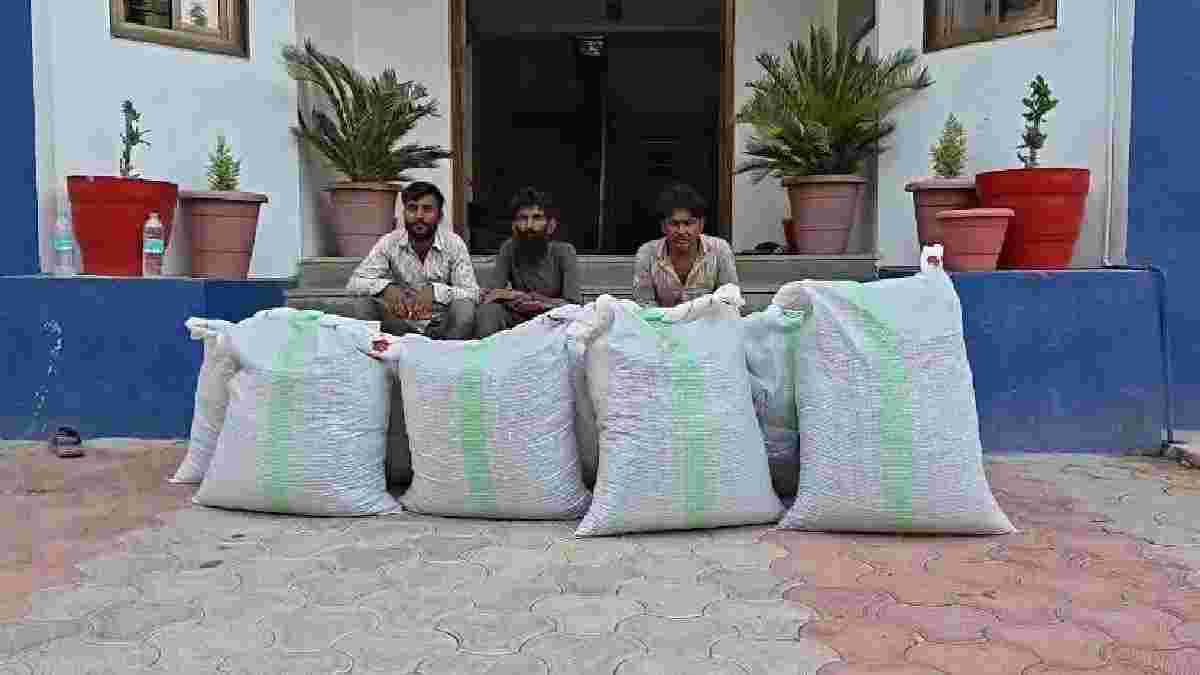 જસદણમાં SOGનો સપાટો: ઘેલા સોમનાથ પાસે ટ્રકમાંથી 108 કિલો ગાંજો ઝડપાયો, 3ની ધરપકડ