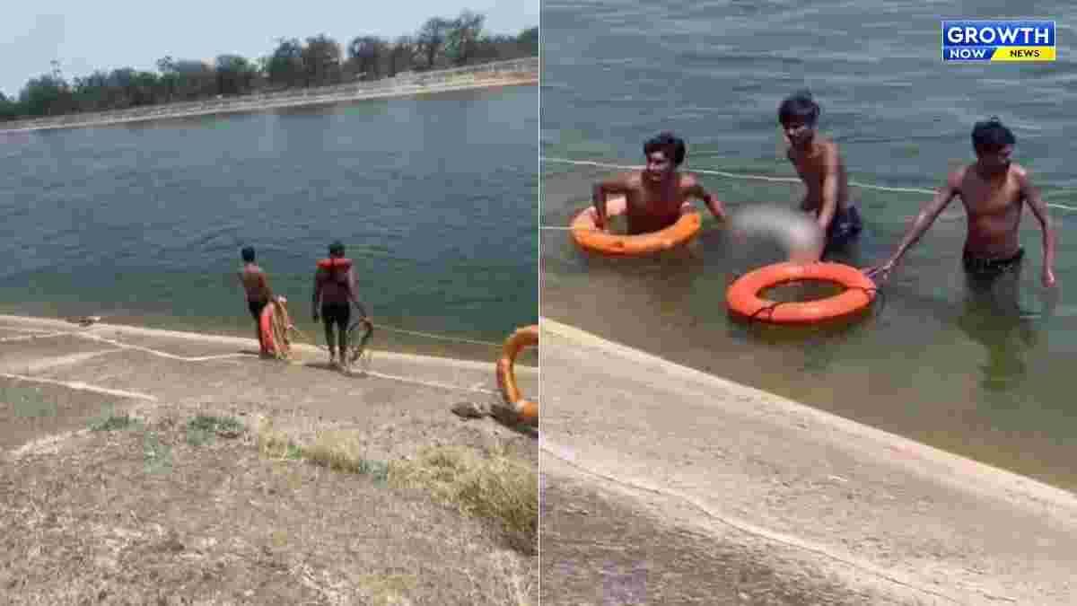 ગાંધીનગરની કેનાલમાં પગ લપસતા બે યુવાન ડૂબ્યાં, ત્રીજો બચાવવા કૂદ્યો; એકનું મોત
