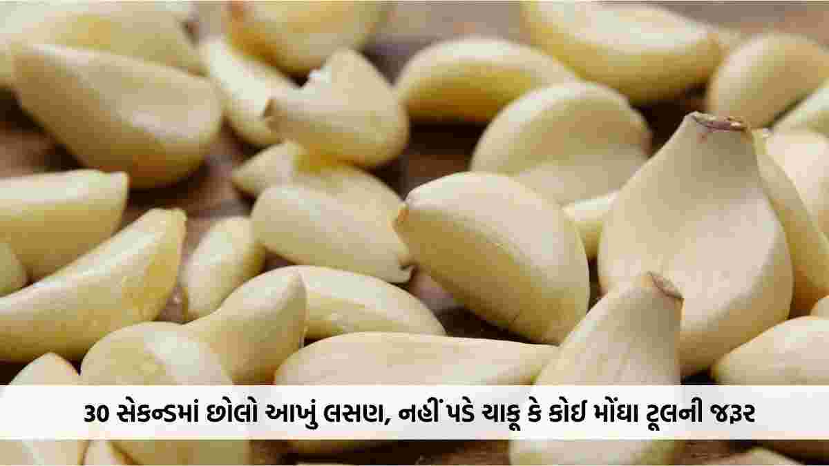 આ સરળ ટ્રિકથી 30 સેકન્ડમાં છોલો આખું લસણ, નહીં પડે ચાકૂ કે કોઈ મોંઘા ટૂલની જરૂર