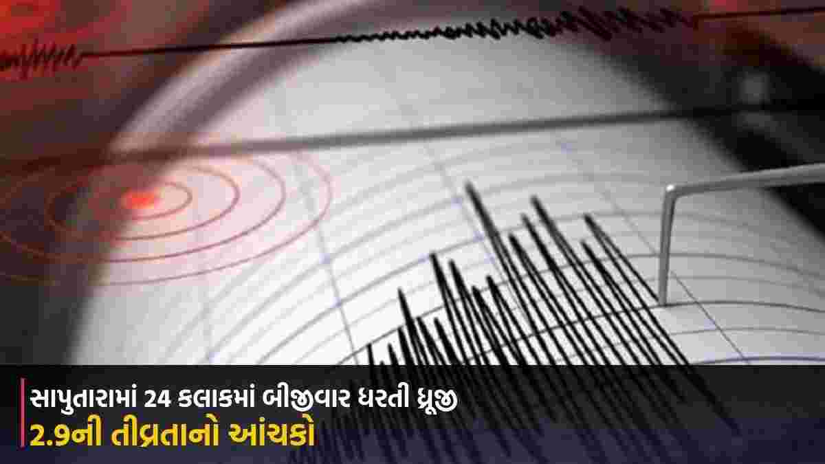 સાપુતારામાં 24 કલાકમાં બીજીવાર ધરતી ધ્રૂજી, 2.9ની તીવ્રતાનો આંચકો