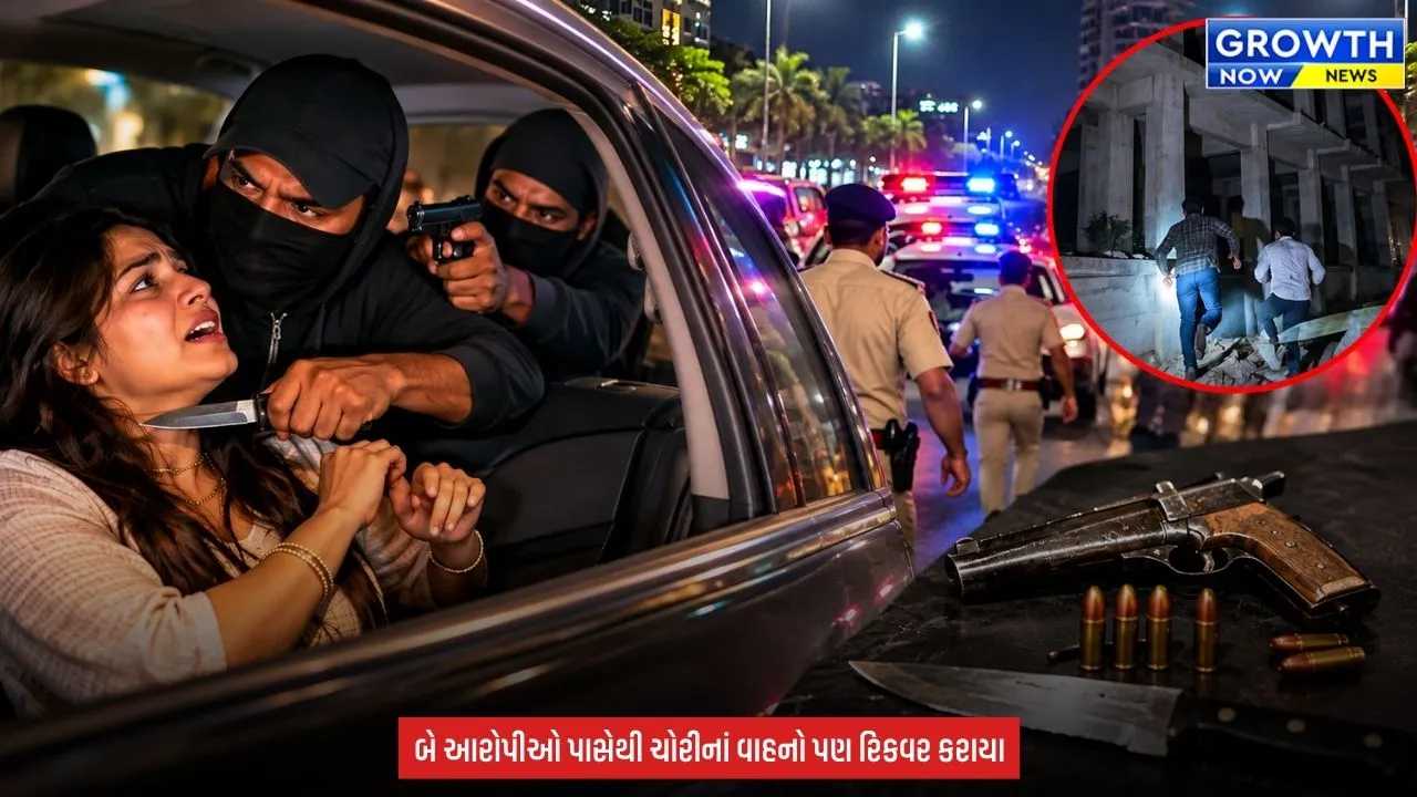 Surat News : ગન અને ચપ્પાની અણીએ મહિલાને લૂંટવાનો પ્રયાસ કરનાર બે આરોપી ઝડપાયા