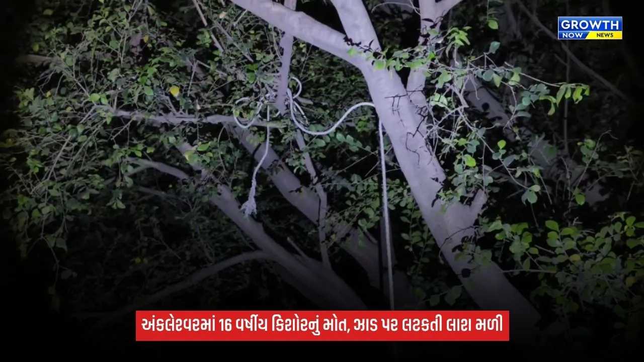 Ankleshwarમાં 16 વર્ષીય કિશોરનું શંકાસ્પદ સંજોગોમાં મોત, હસ્તી તળાવ પાસે ઝાડ પર લટકતી લાશ મળી