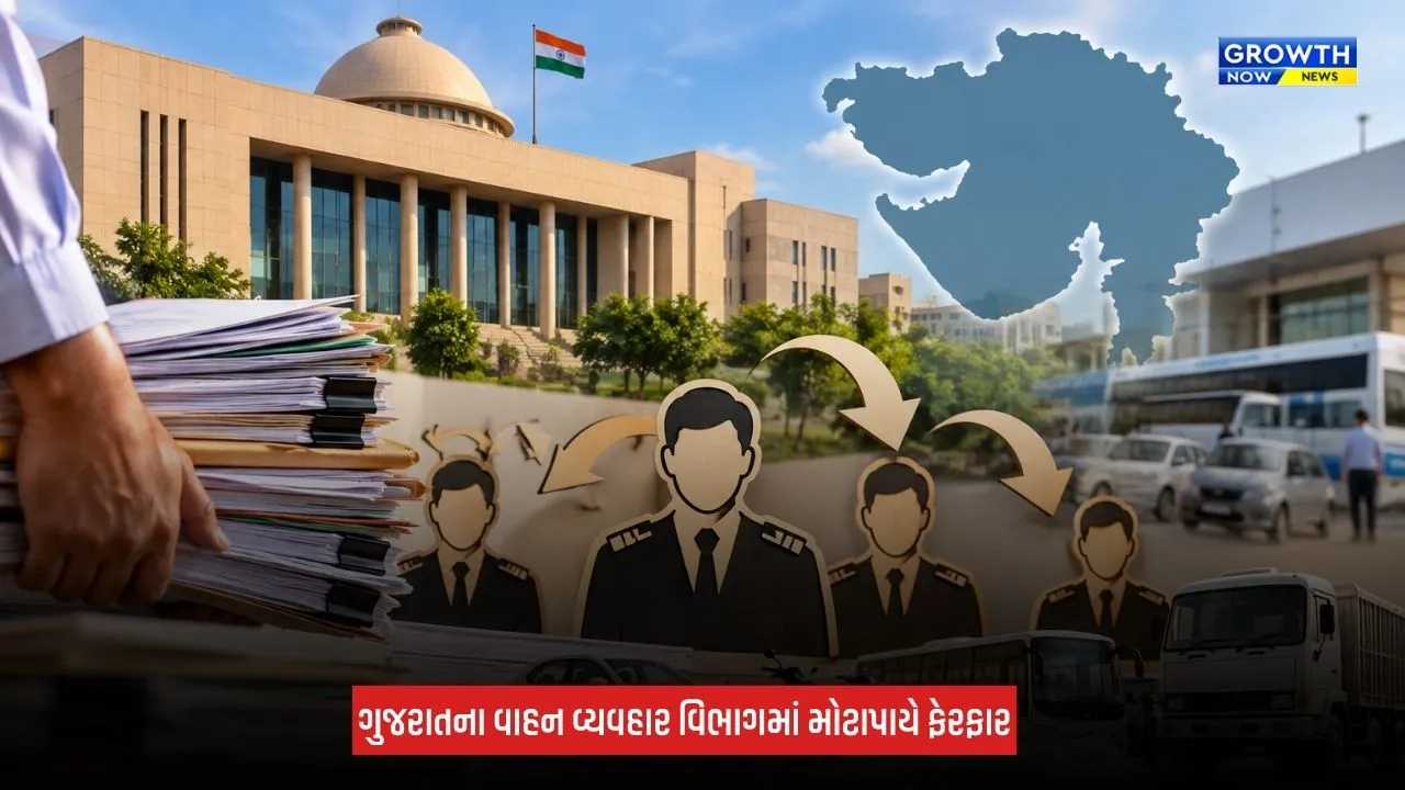 Gandhinagar: ગુજરાતના વાહન વ્યવહાર વિભાગમાં મોટાપાયે બદલીઓ, 183 અધિકારીઓને નવી નિમણૂક