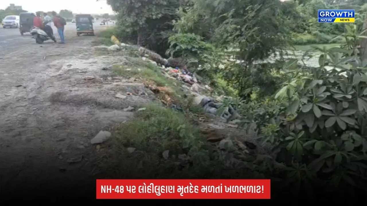 Vadodara: NH-48 પર જંબુવા બ્રિજ નજીક અજાણ્યા વ્યક્તિનો લોહીલુહાણ મૃતદેહ મળ્યો, ચકચાર
