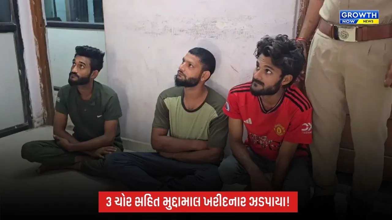 Mangrol Scrap Theft Case: માંગરોળની સત્યમ ઇન્ડસ્ટ્રીઝમાં ચોરીનો ભેદ ઉકેલાયો, 3 ચોર સહિત મુદામાલ ખરીદનાર ઝડપાયા