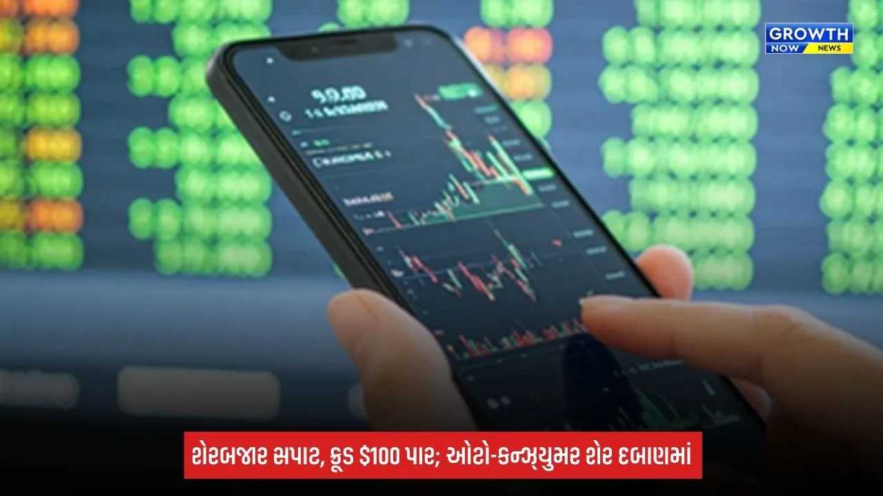 Stock Market Today: ભારતીય શેરબજાર સપાટ ખુલ્યું, કાચા તેલના ભાવ 100 ડોલરને પાર જતાં ઓટો અને કન્ઝ્યુમર શેર પર દબાણ