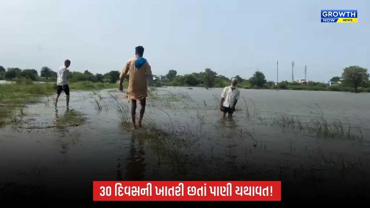ભરૂચના લુવારામાં 500 એકર જમીન જળમગ્ન, NHAIની કામગીરી સામે ખેડૂતોમાં રોષ