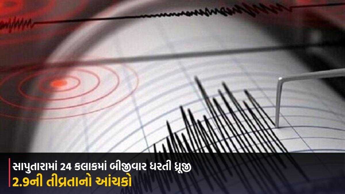 સાપુતારામાં 24 કલાકમાં બીજીવાર ધરતી ધ્રૂજી, 2.9ની તીવ્રતાનો આંચકો