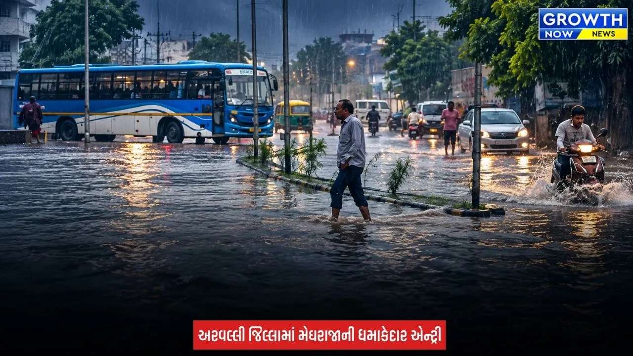 Arvalli Rain : મોડાસામાં મેઘો મુશળધાર, બે કલાકમાં અઢી ઇંચ વરસાદથી બસપોર્ટ અને નીચાણવાળા વિસ્તારમાં પાણી ભરાયા