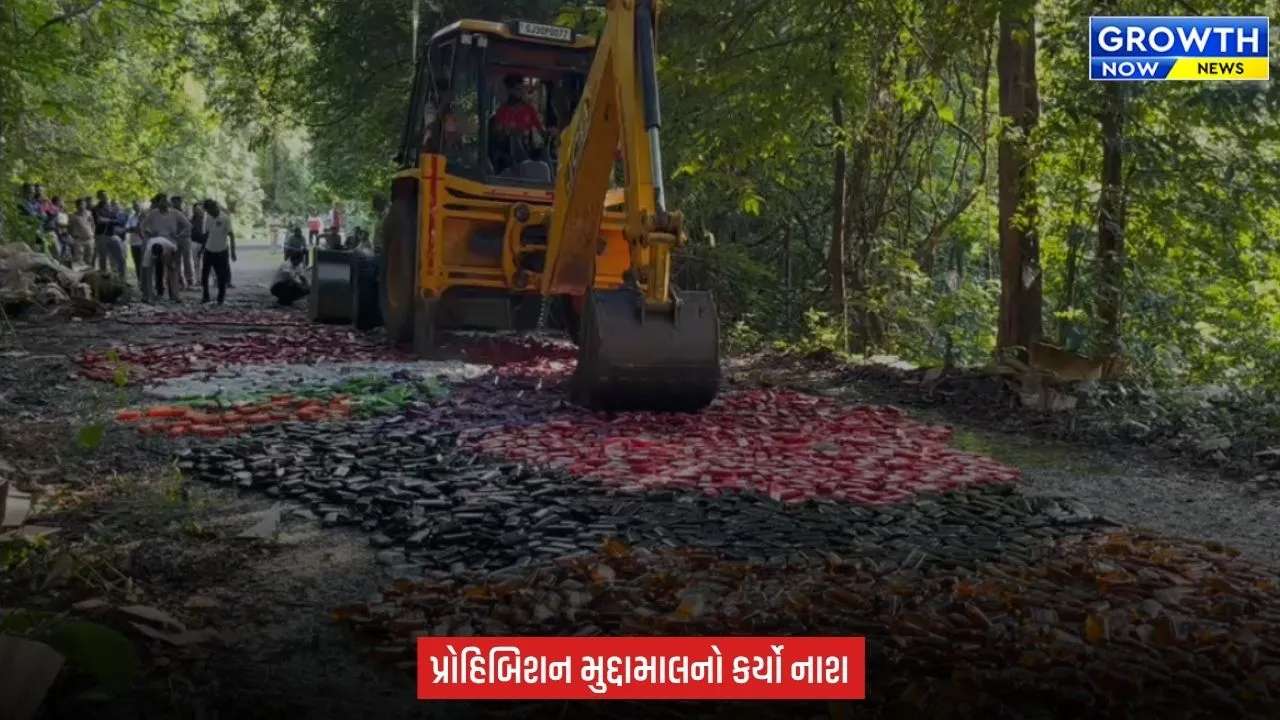 Dang Police ની મોટી કાર્યવાહી, કોર્ટના આદેશ બાદ ₹9.87 લાખનો દારૂનો મુદ્દામાલ નષ્ટ કરાયો