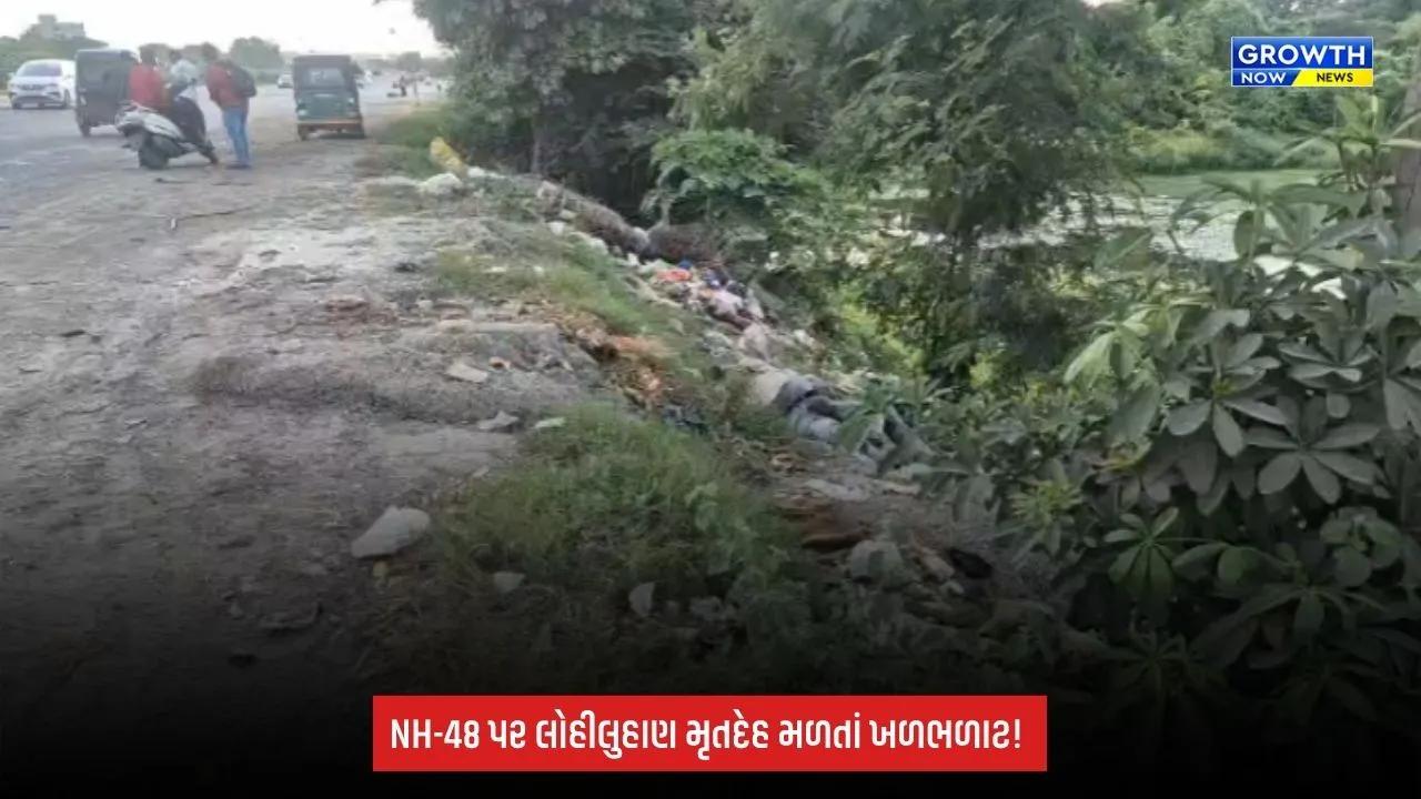 Vadodara: NH-48 પર જંબુવા બ્રિજ નજીક અજાણ્યા વ્યક્તિનો લોહીલુહાણ મૃતદેહ મળ્યો, ચકચાર