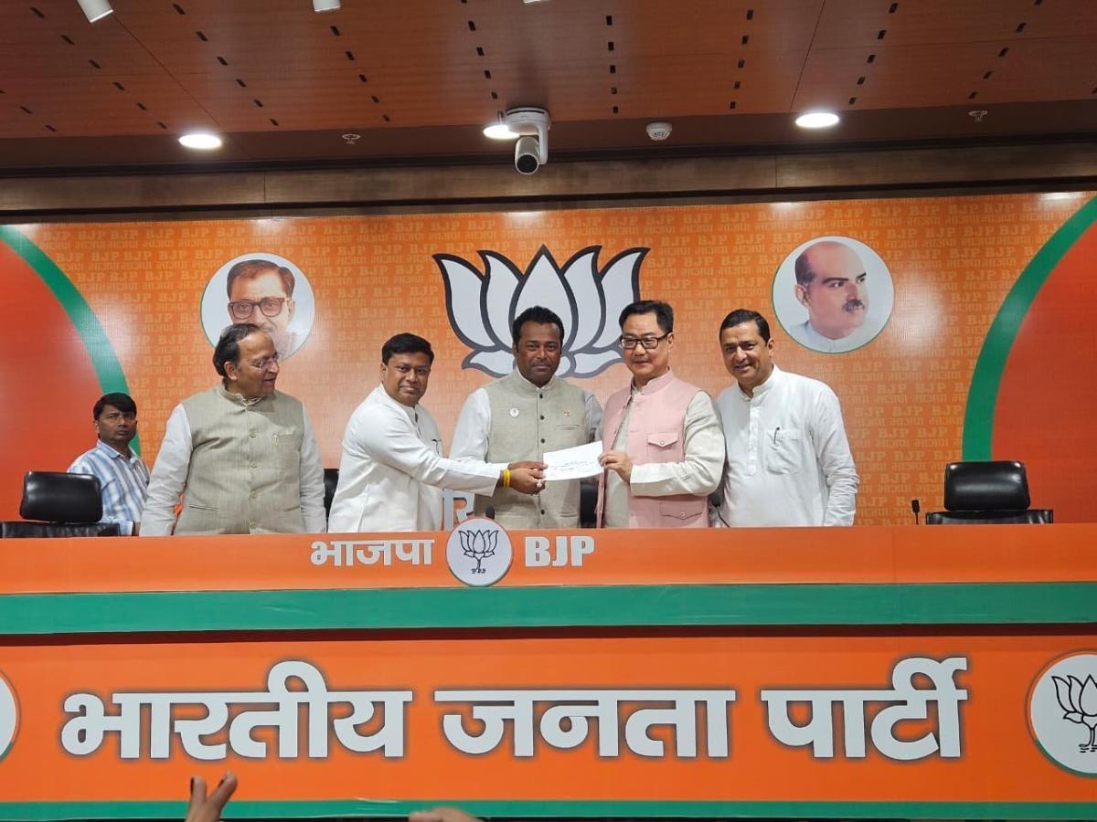 દિગ્ગજ ટેનિસ સ્ટાર લિએન્ડર પેસે ભાજપમાં જોડાયા