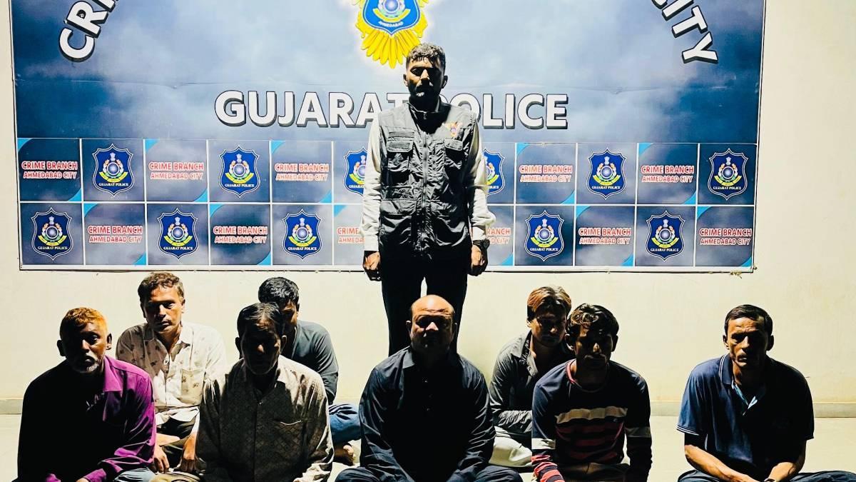દાણીલીમડામાં ક્રાઈમ બ્રાન્ચનો દરોડો, વરલી મટકાનો જુગાર રમતા 8 શખ્સો ઝડપાયા