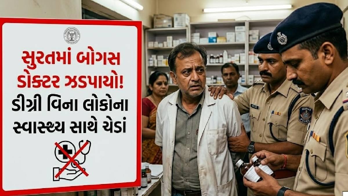 સુરતમાં બોગસ ડોક્ટર ઝડપાયો, ડીગ્રી વિના લોકોનું ઈલાજ કરતો