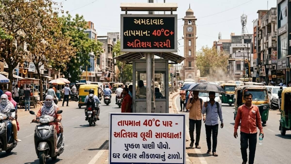અમદાવાદ સહિત રાજ્યના શહેરોમાં 40°C પાર તાપમાન
