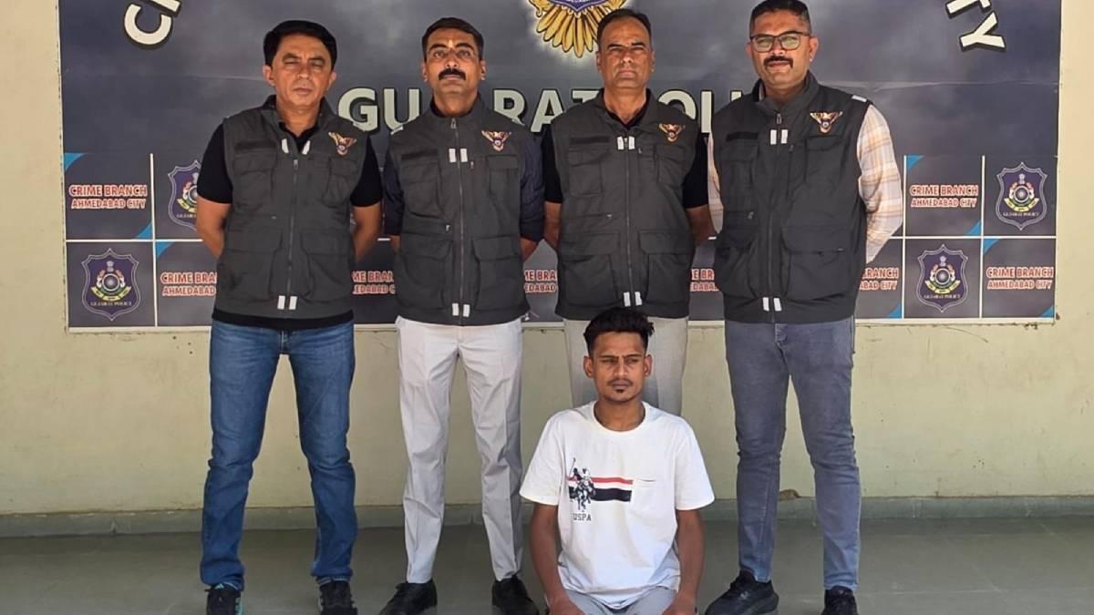 અમદાવાદ ક્રાઈમ બ્રાન્ચે સ્ટેટ મોનીટરીંગ સેલના કેસમાં વોન્ટેડ આરોપી 468 ગ્રામ મેફેડ્રોન સાથે ઝડપાયો
