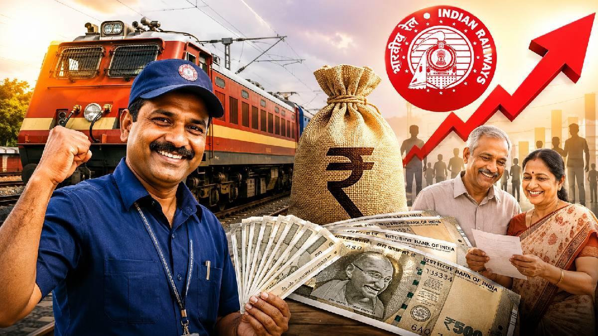 રેલવે કર્મચારીઓ માટે ખુશખબર! 7મા પગાર પંચ હેઠળ DA માં 2% નો વધારો, પગાર અને પેન્શનમાં થશે મોટો વધારો