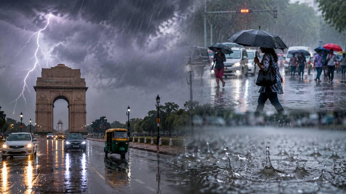 દિલ્હી-NCRમાં વાતાવરણમાં અચાનક પલટો, ભારે વરસાદથી લોકોને ગરમીમાંથી રાહત