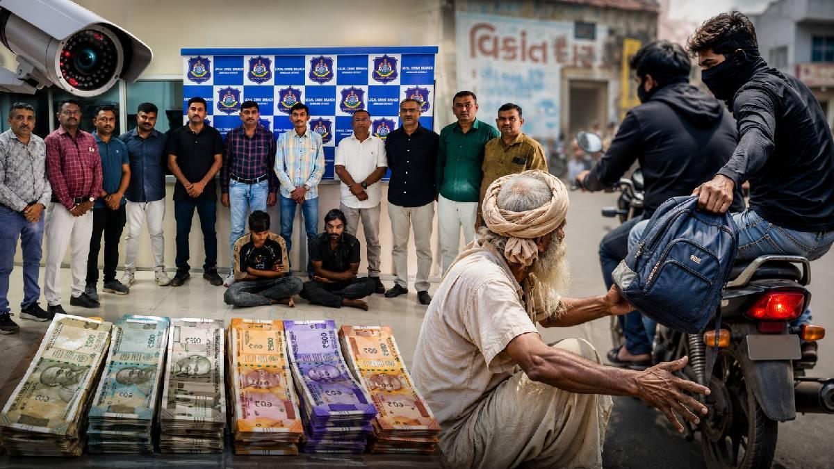 દ્વારકા જતા પદયાત્રીના થેલામાંથી ચોરી કરનાર ત્રણ આરોપીઓને જામનગર LCBએ દબોચ્યા