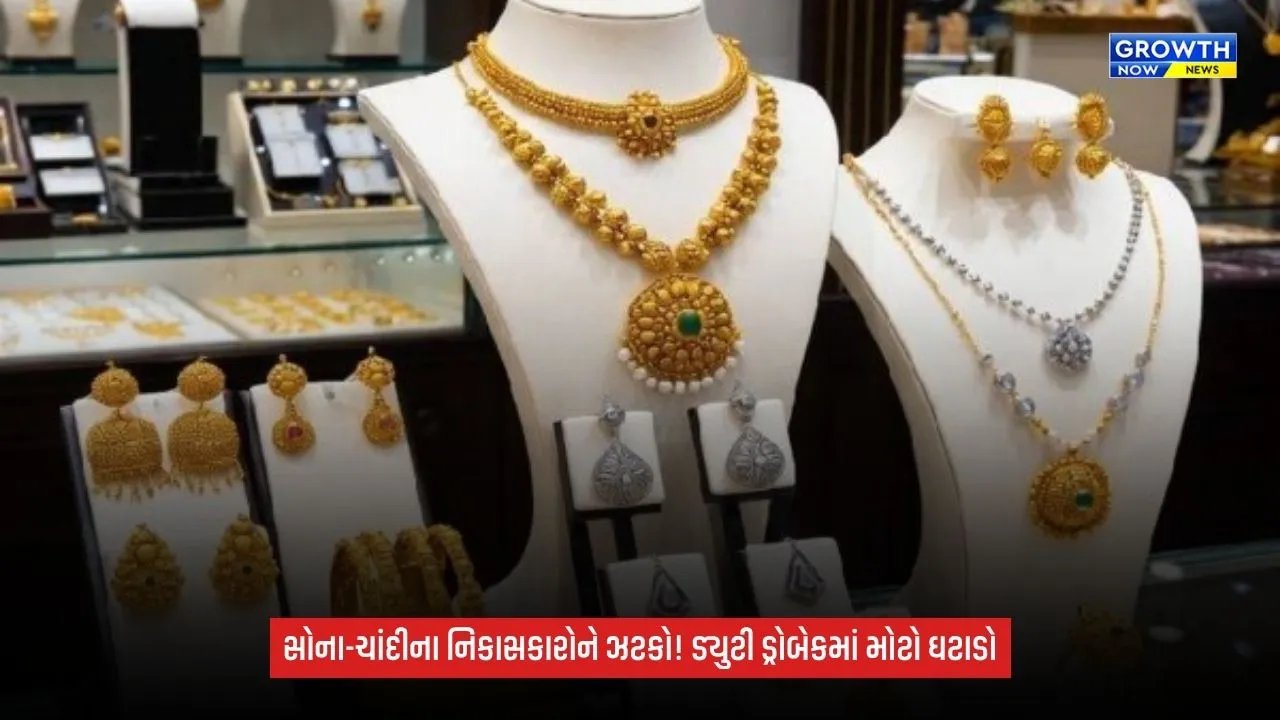 Gold-Silver Export: સોના પર 3.1% અને ચાંદી પર 9% સુધીનો ડ્યુટી ડ્રોબેક ઘટાડાયો, નિકાસકારો પર પડશે અસર