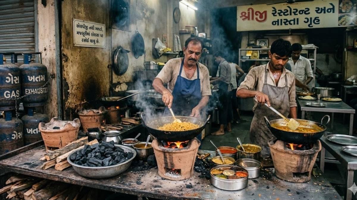 એલપીજી ન મળતાં સુરતના કેટલીક રેસ્ટોરન્ટ સંચાલકો હવે કોલસા પર રસોઈ કરવા મજબૂર