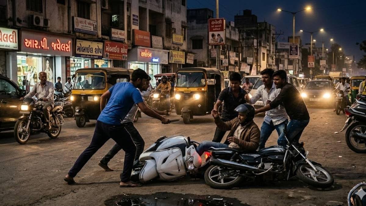 સુરતના રાંદેરમાં ઓવરટેક મુદ્દા પર મોપેડ ચાલક પર 5 લોકોએ ચપ્પુથી હુમલો કર્યો