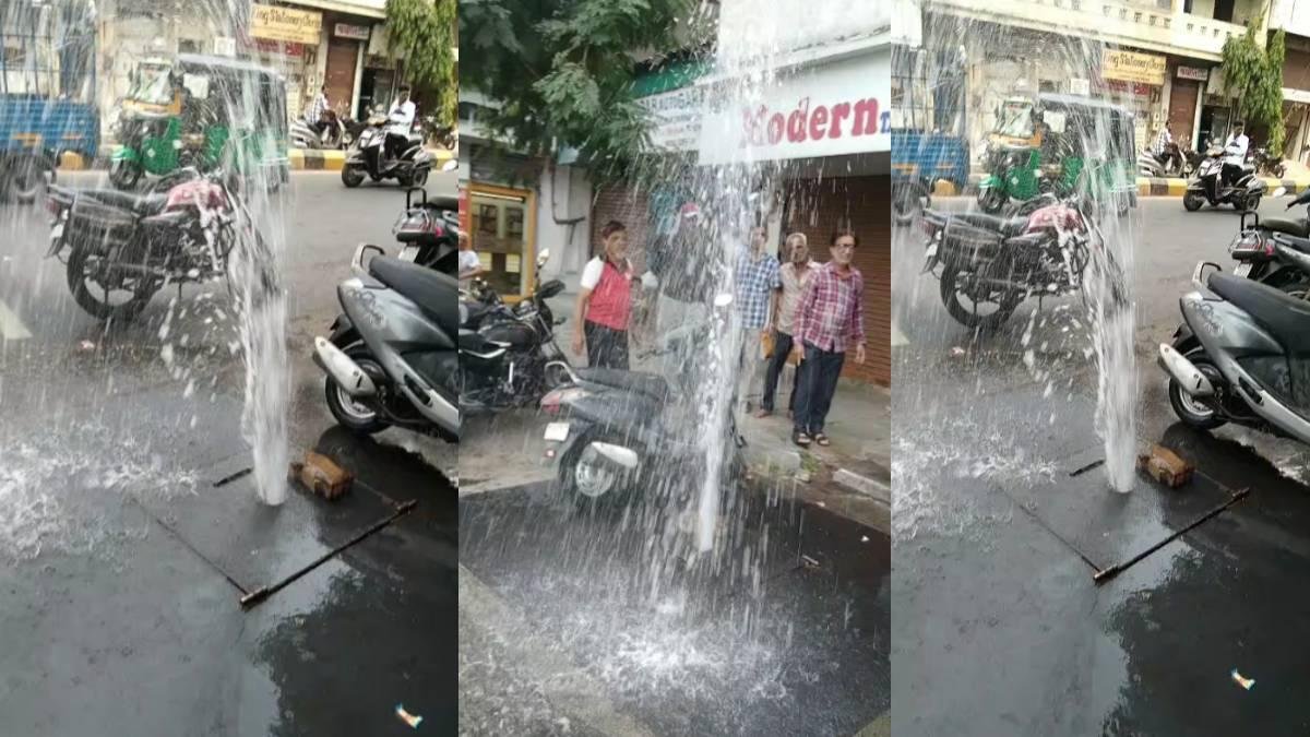 વડોદરા કોઠી ચાર રસ્તા પર પાણી લીકેજથી હજારો લીટર પીવાનું પાણી બગડ્યું