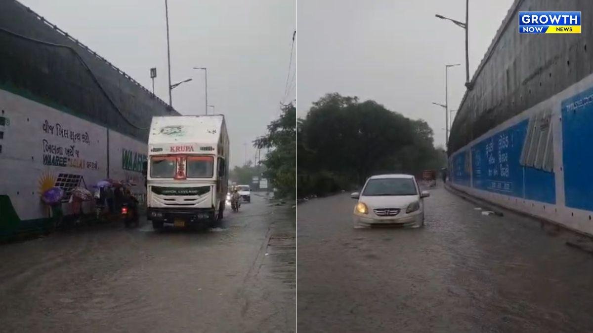 વલસાડમાં ભારે વરસાદથી નેશનલ હાઈવે પર જળબંબાકાર, સર્વિસ રોડ પાણીમાં ગરકાવ; વાહનચાલકો પરેશાન