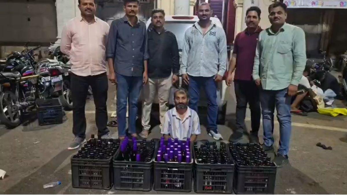 મહાપ્રભુજી બેઠક નજીકથી દારૂનો જથ્થો ઝડપાયો, દંપતી સહિત વેગેનાર કાર કબજે