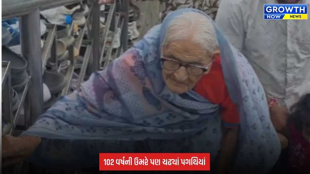 Inspirational Story: 102 વર્ષની ઉંમરે પાવાગઢની સીડી ચઢ્યાં જેઠીબેન, મહાકાળી માતાના દર્શન કરી બન્યાં પ્રેરણારૂપ