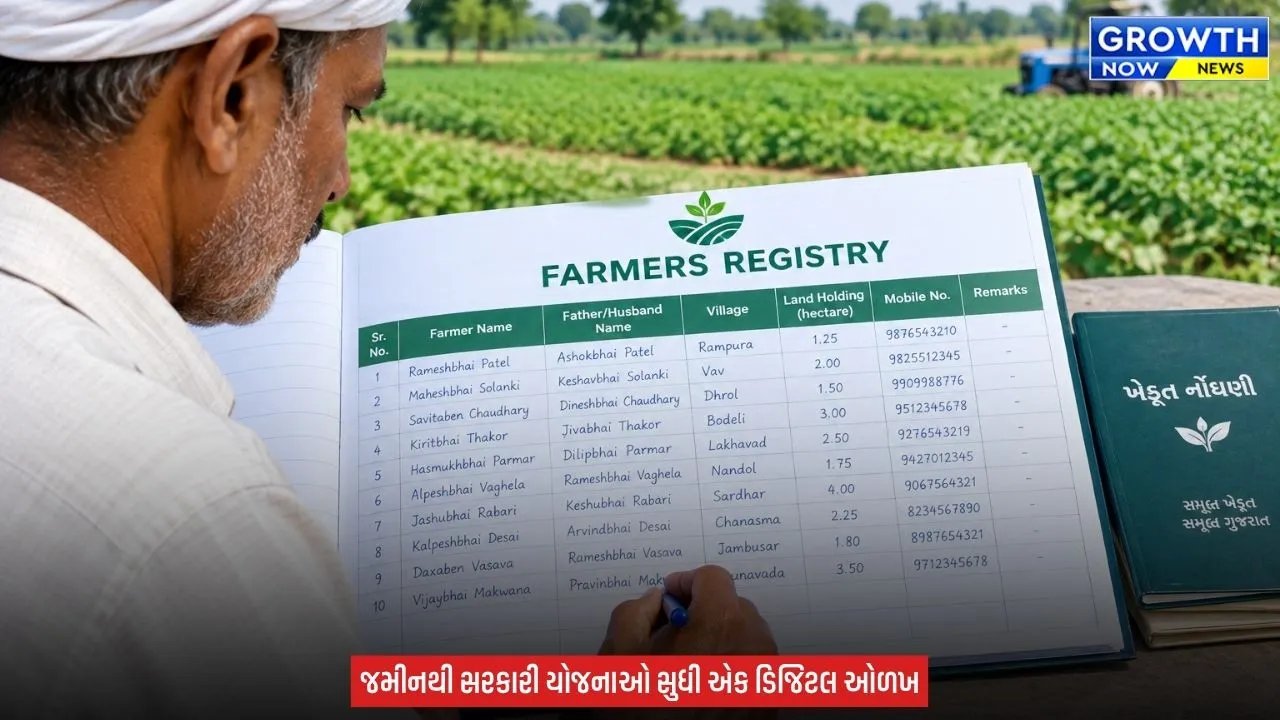 Agriculture News : ગુજરાતમાં 63.35 લાખથી વધુ ખેડૂતોએ ફાર્મર રજિસ્ટ્રીમાં નોંધણી કરાવી, કૃષિ વ્યવસ્થા ડિજિટલ બની
