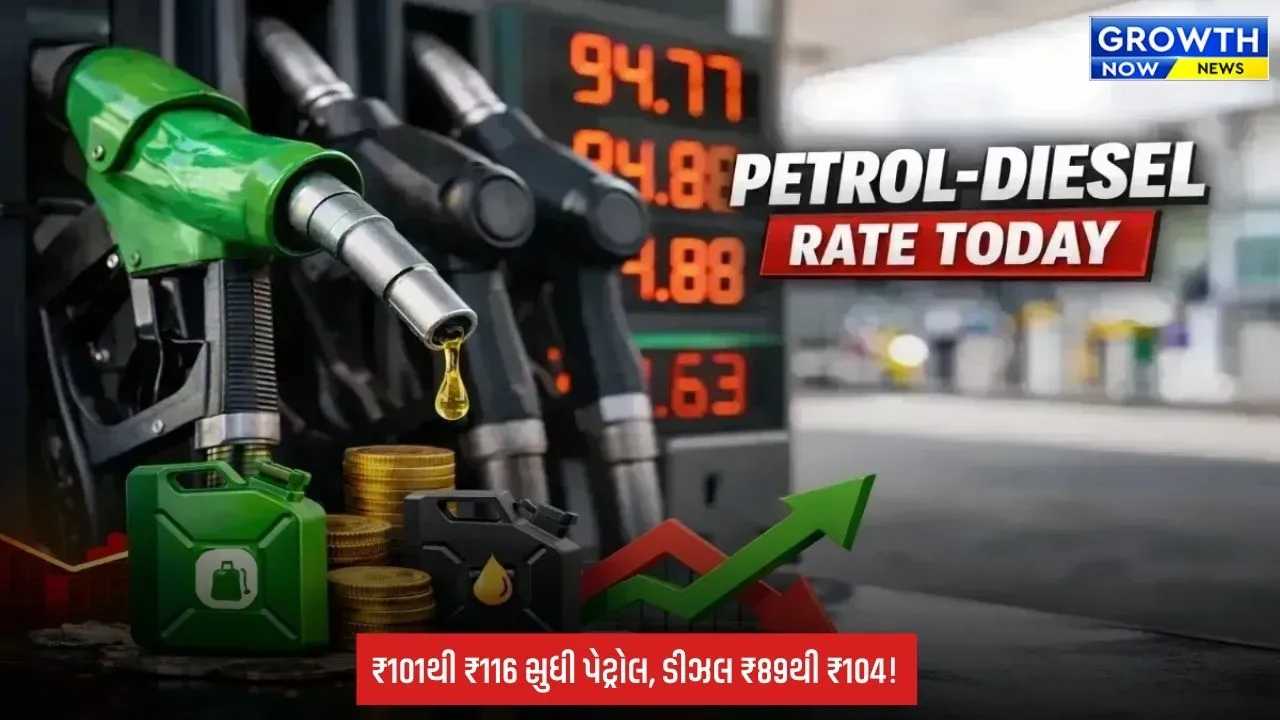 Petrol-Diesel Price: ₹101થી ₹116 સુધી પેટ્રોલ, ડીઝલ ₹89થી ₹104! જાણો તમારા શહેરમાં આજનો ભાવ