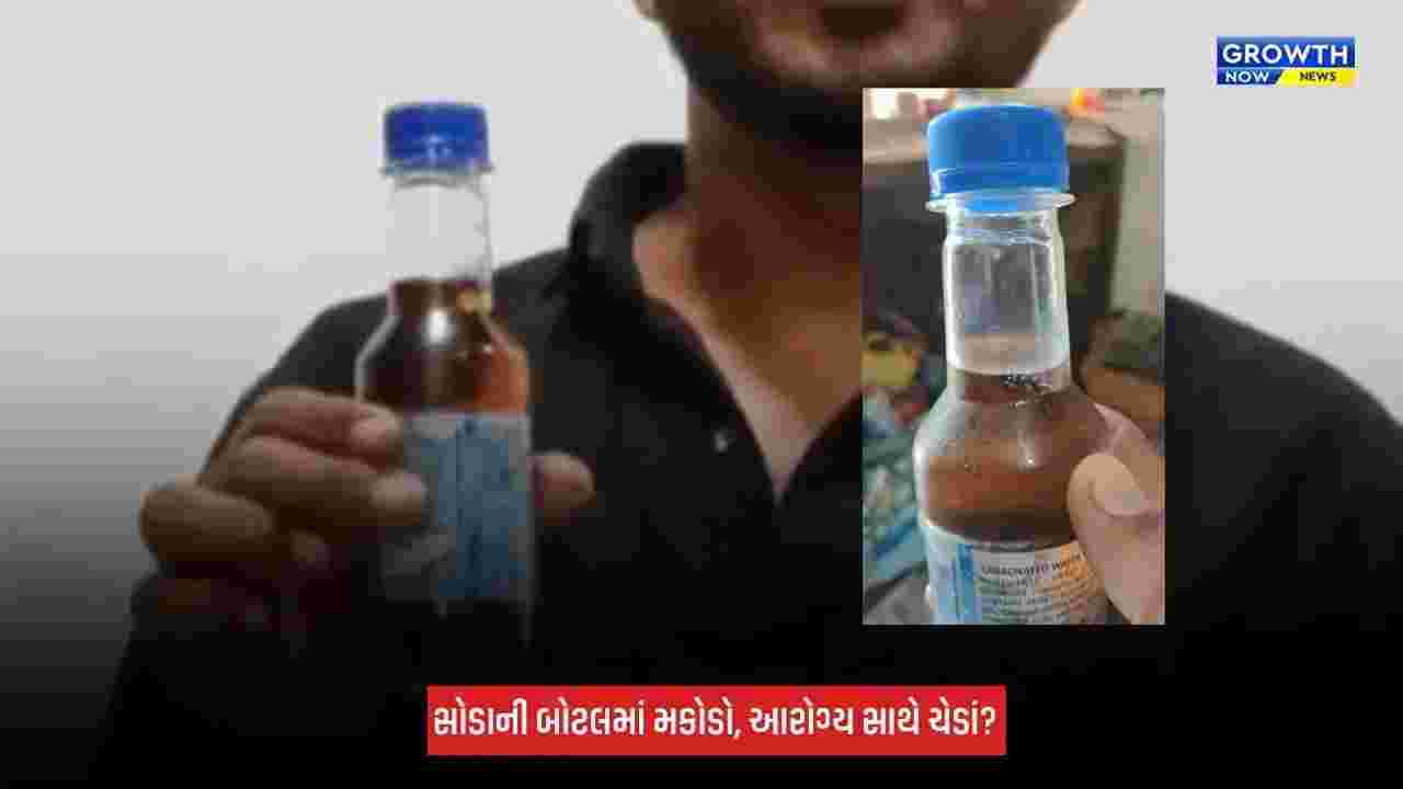 Jamnagar : સીલપેક સોડાની બોટલમાંથી મકોડો મળતાં ચકચાર, વેપારીએ સ્થાનિક ફૂડ વિભાગને તાત્કાલિક ફરિયાદ કરી