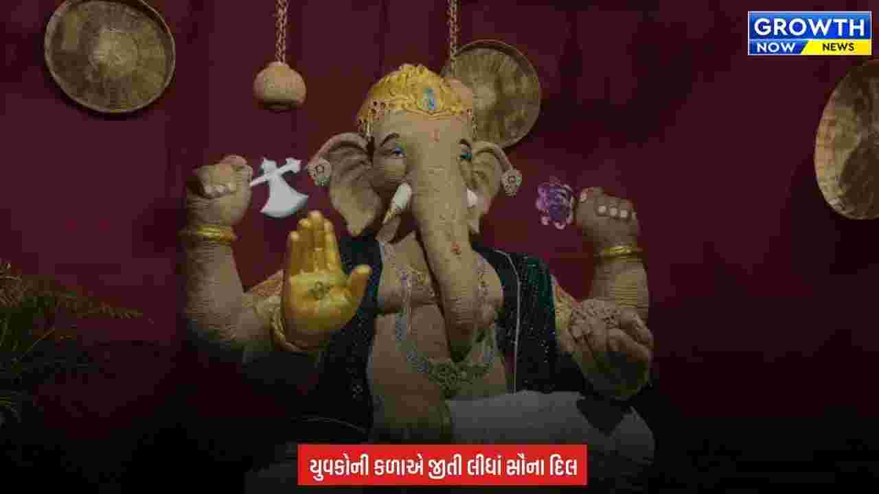 Vadodara : 12.5 કિલો સુતળીમાંથી બન્યા અનોખા શ્રીજી, દાંડિયા બજારની પ્રતિમા બની આકર્ષણનું કેન્દ્ર