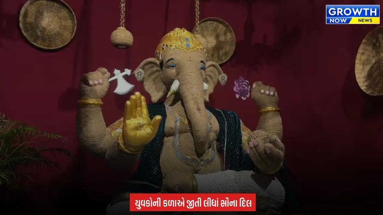 Vadodara : 12.5 કિલો સુતળીમાંથી બન્યા અનોખા શ્રીજી, દાંડિયા બજારની પ્રતિમા બની આકર્ષણનું કેન્દ્ર