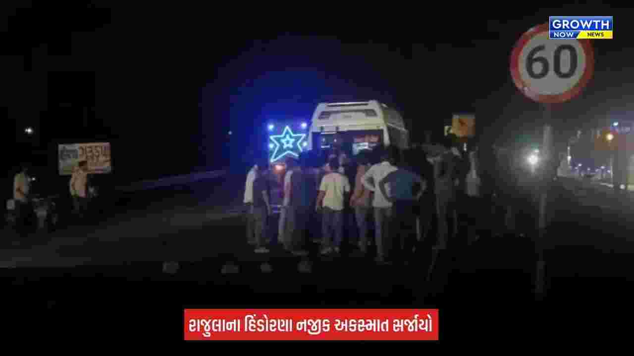 Amreli Accident News: રાજુલાના હિંડોરણા નજીક સર્જાયો અકસ્માત, ટુરિસ્ટ બસે બે ભેંસને ટક્કર મારી