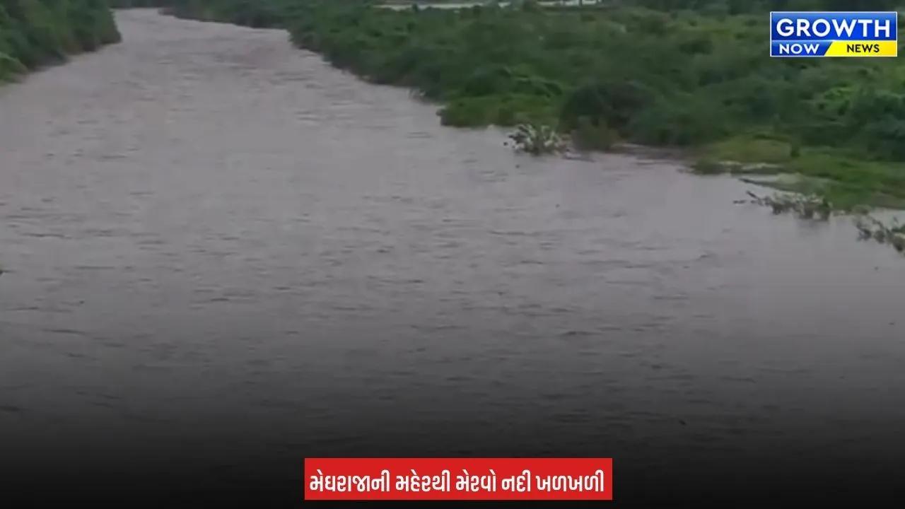 Arvalli ના શામળાજીની મેશ્વો નદીમાં નવા નીરની આવક, સિઝનમાં પહેલીવાર નદી બે કાંઠે વહેતી જોવા મળી